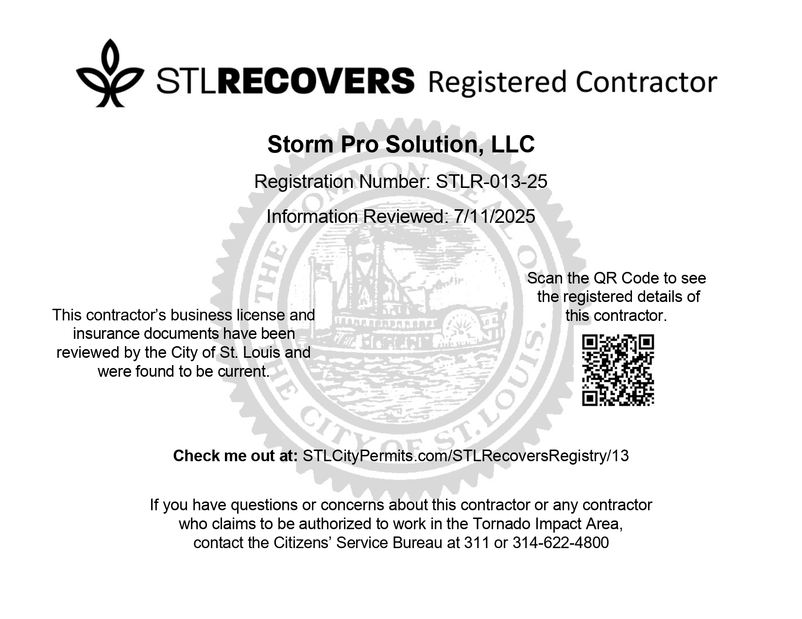 Stl recovers vetted placard